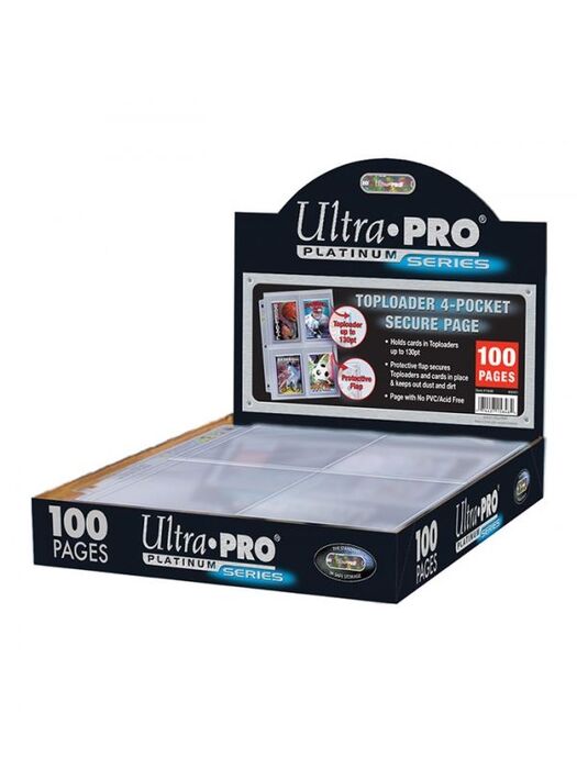Hojas de 4 bolsillo platinum Ultrapro