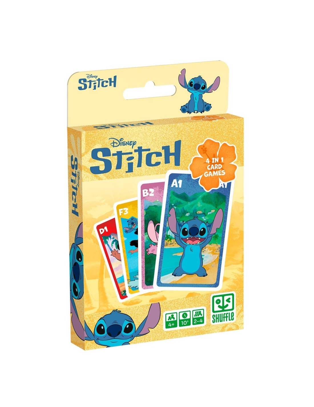 Juego de cartas 4 en 1 Stitch shuffle