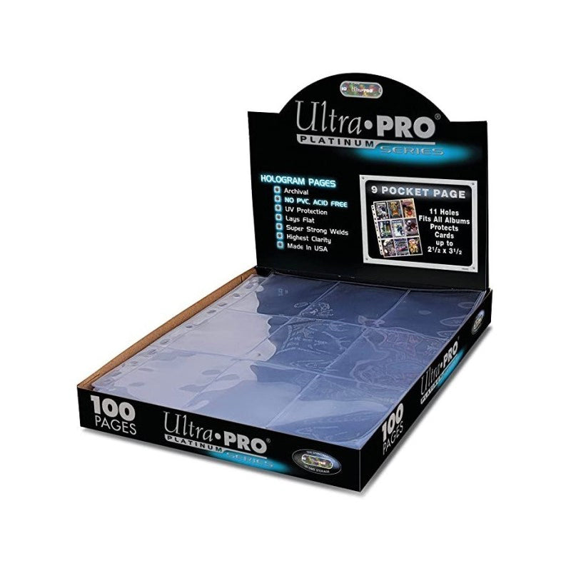 Hojas 9 bolsillos Platinum Ultra Pro - Paquete de 100