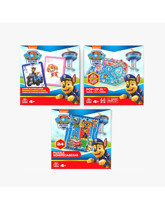 Set tres juegos de mesa La patrulla canina